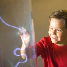 Great Lakes Science Center boy/interactive exhibit